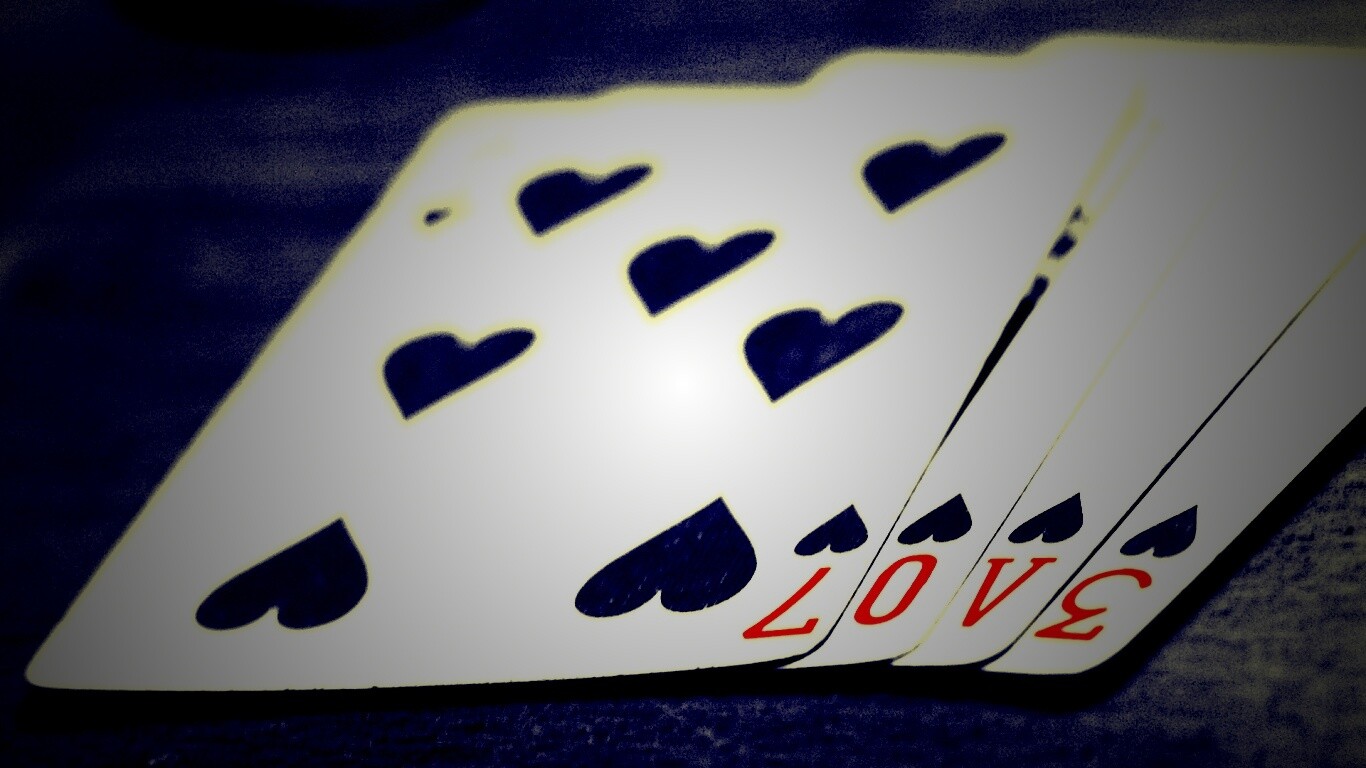 Любовь и карты обои