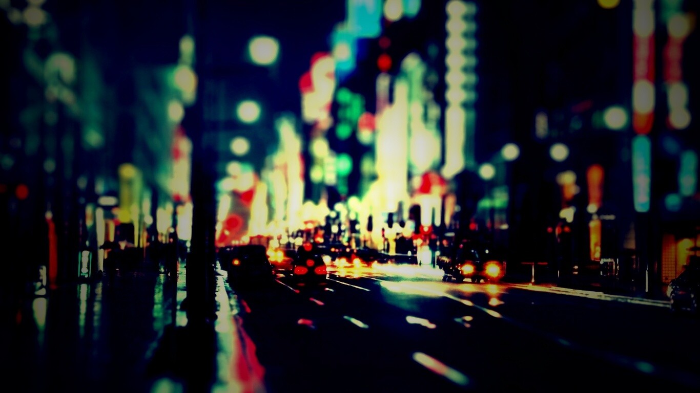Игрушечный город огней обои