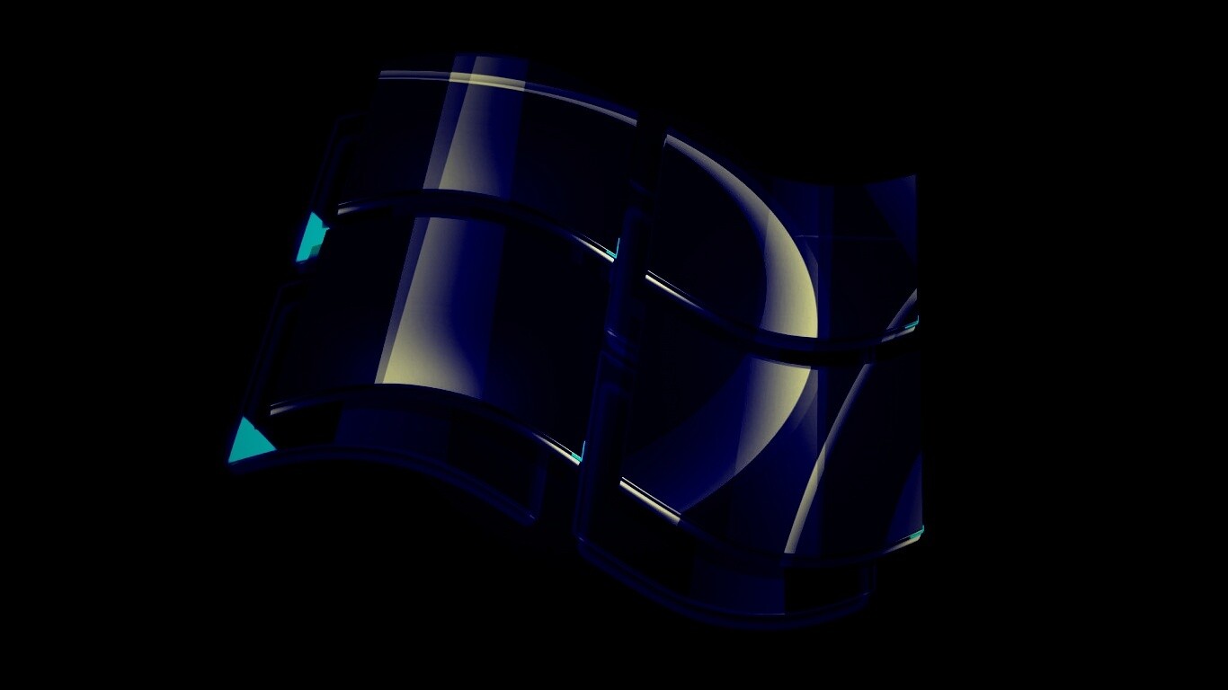 Стеклянный логотип Windows обои