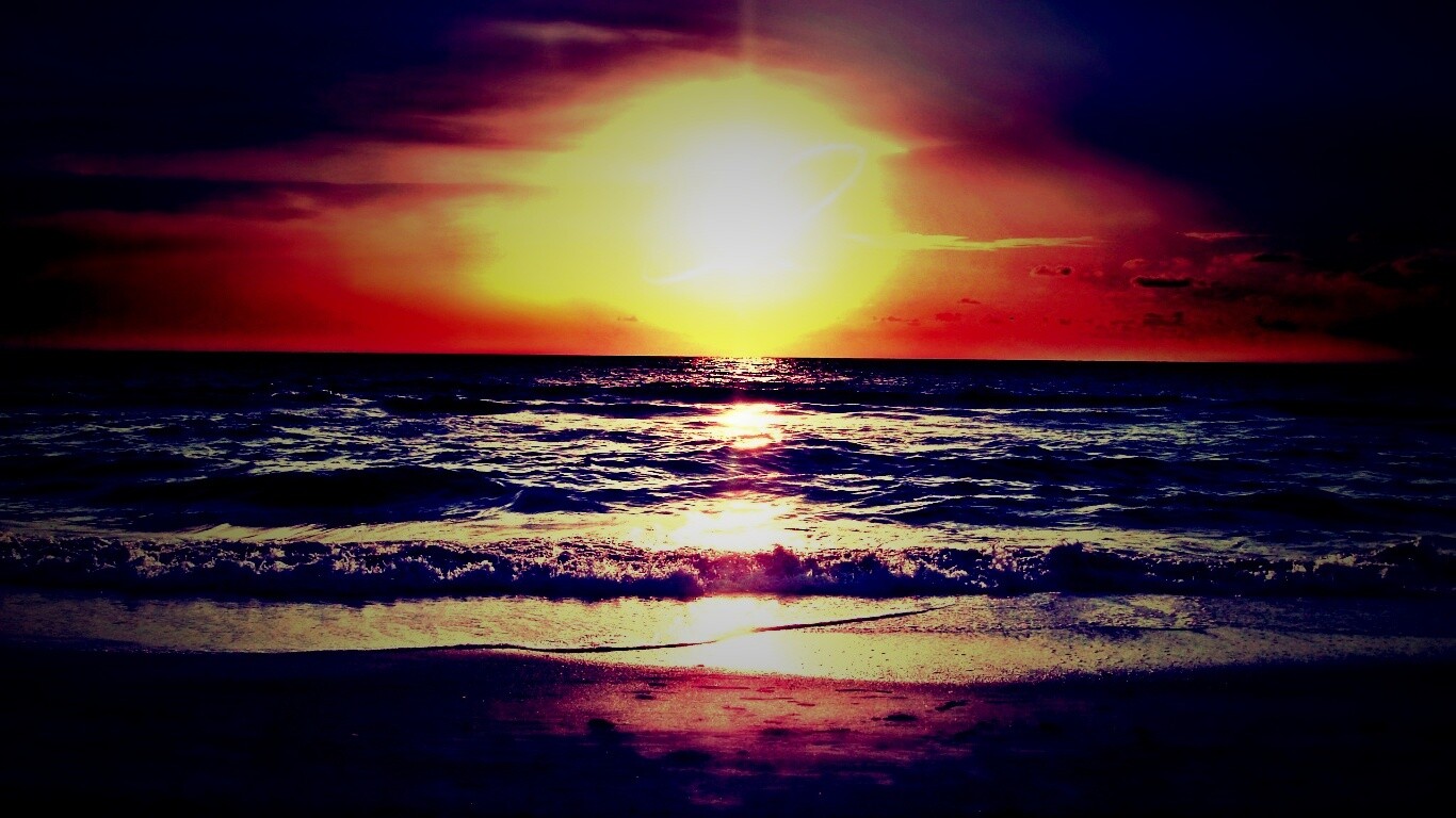 Морской закат обои