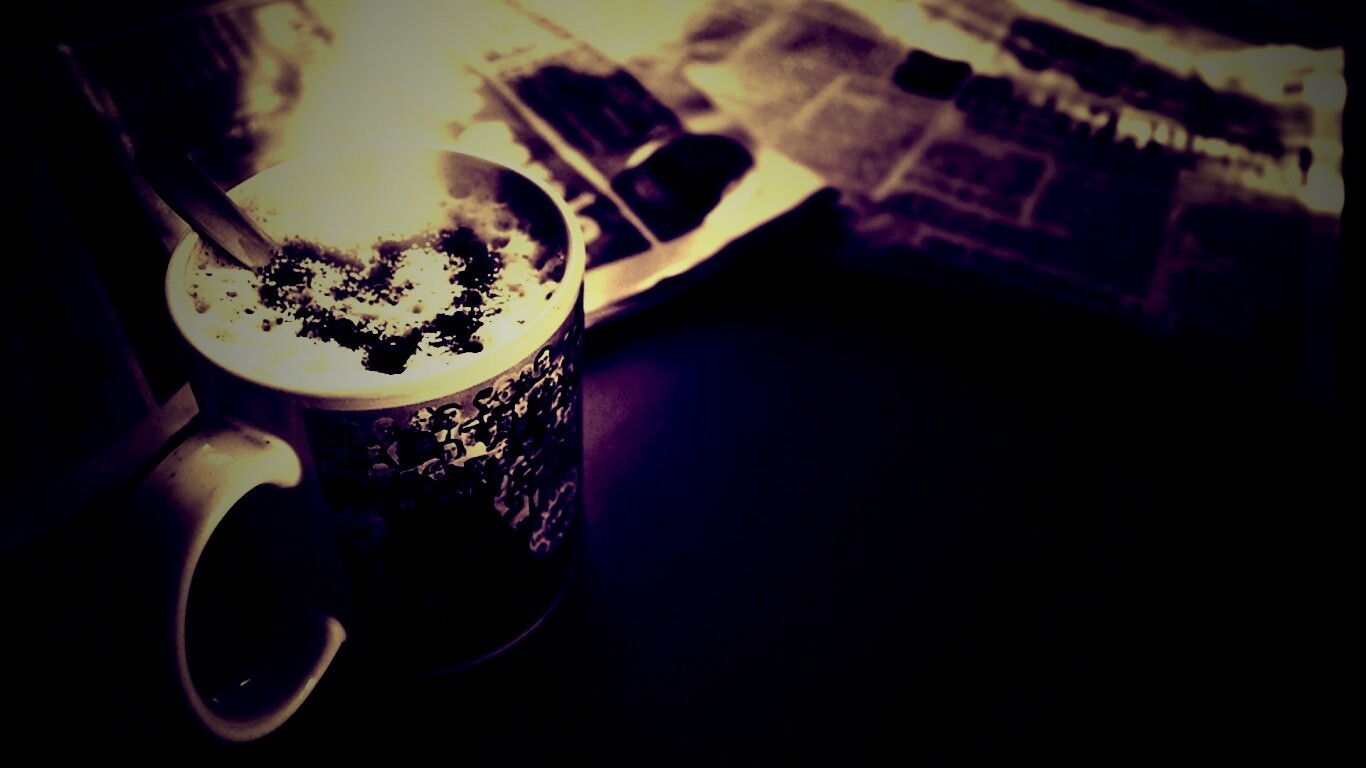 Капучино и свежая пресса обои