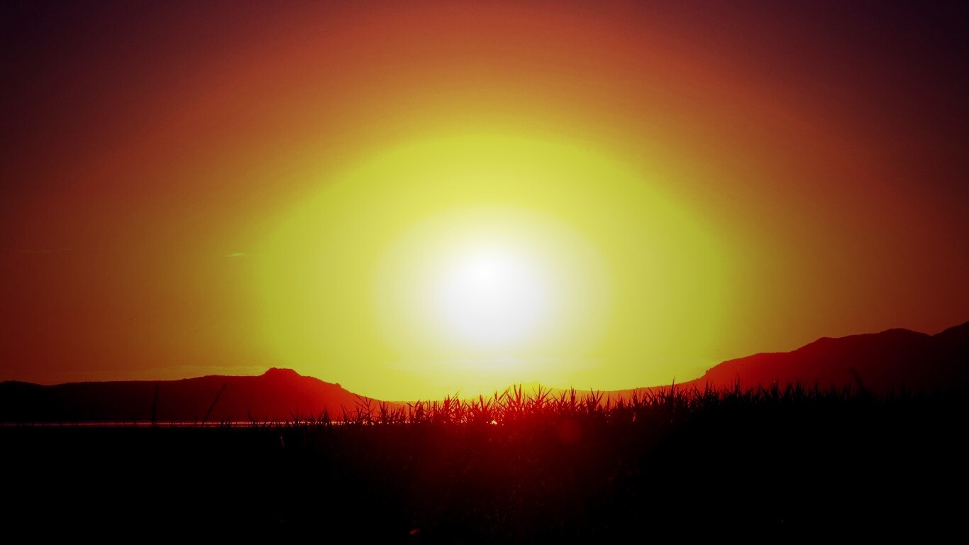 Сельский закат обои