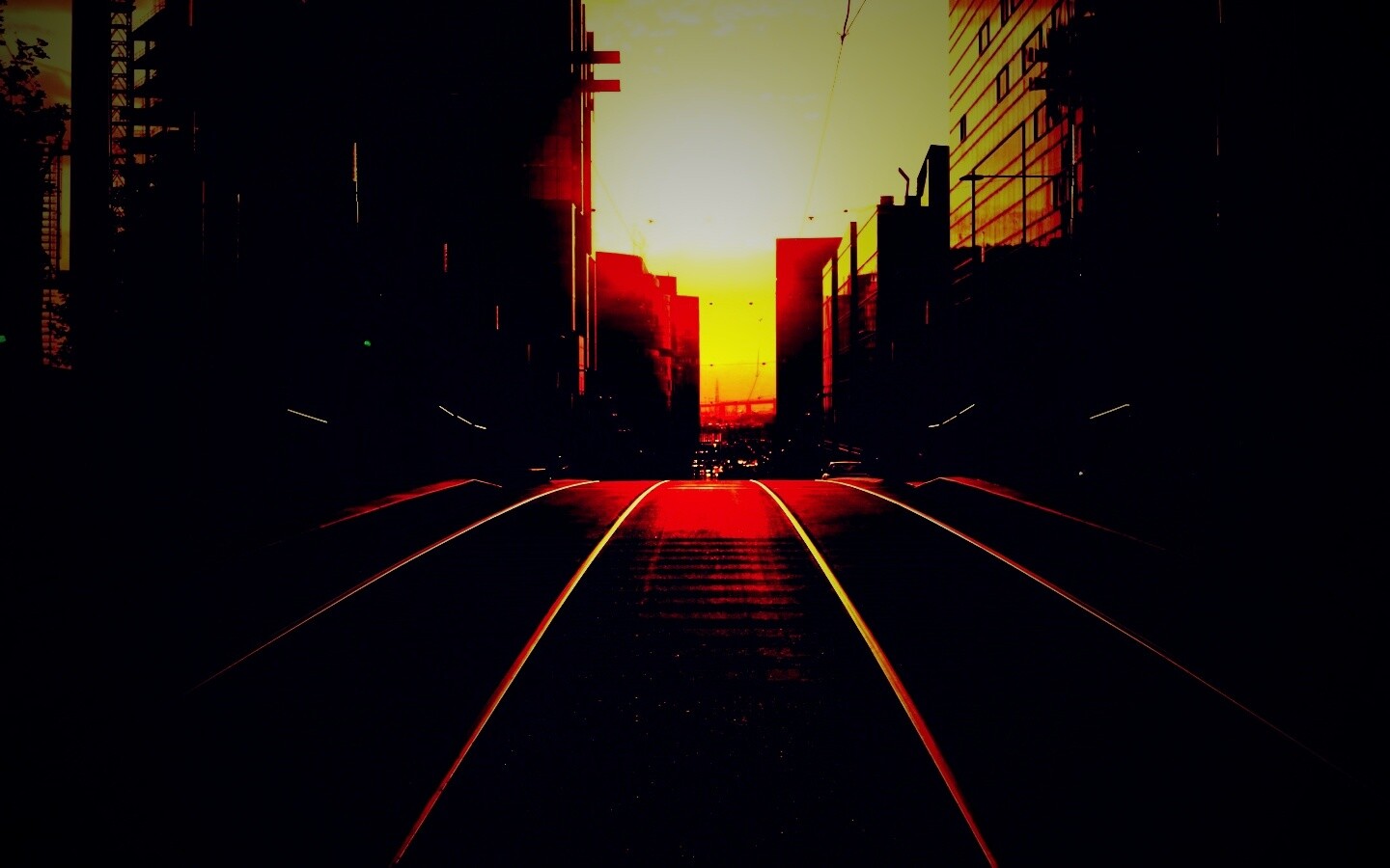 Трамвайные пути обои