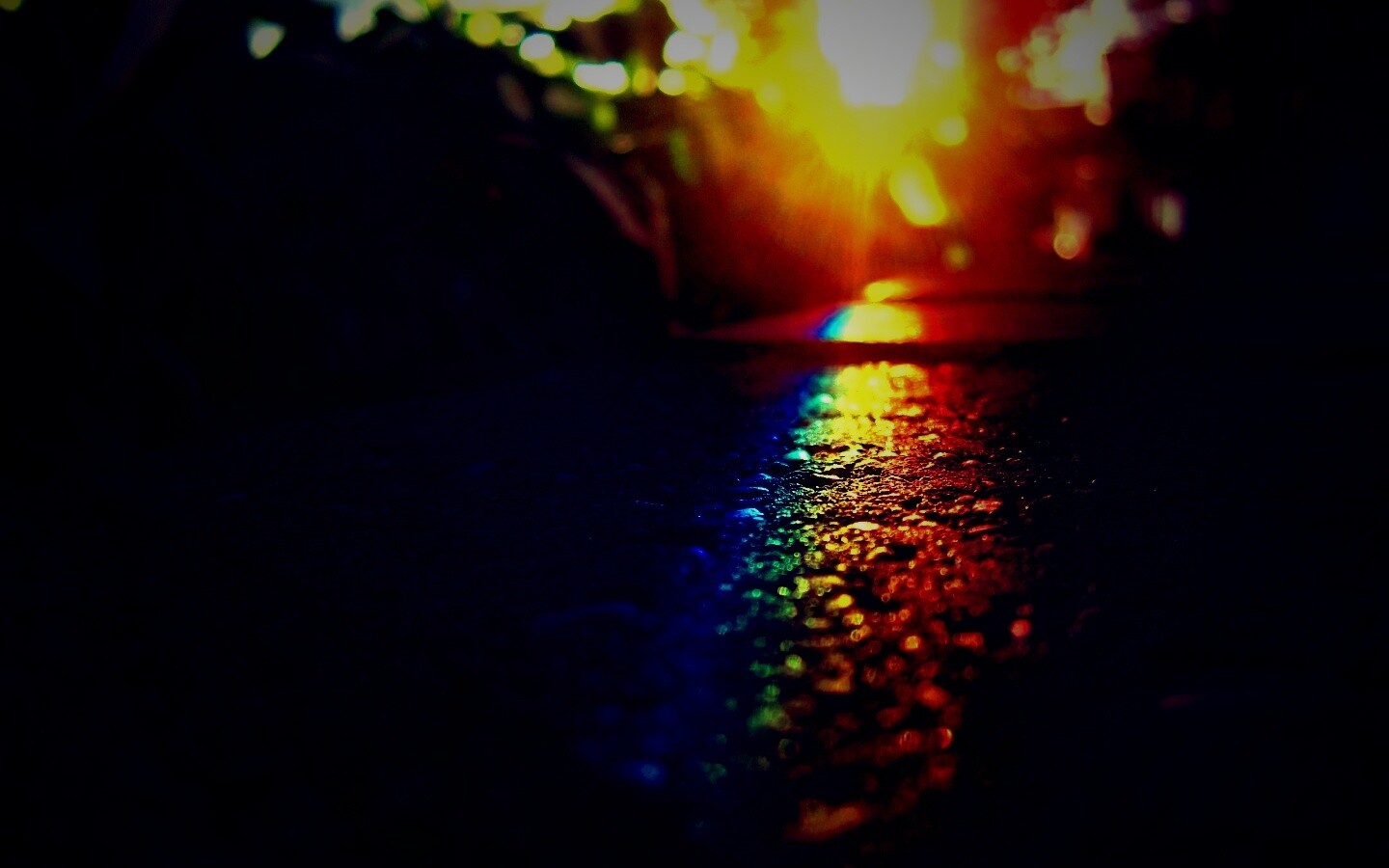 Макро радуга на камне обои