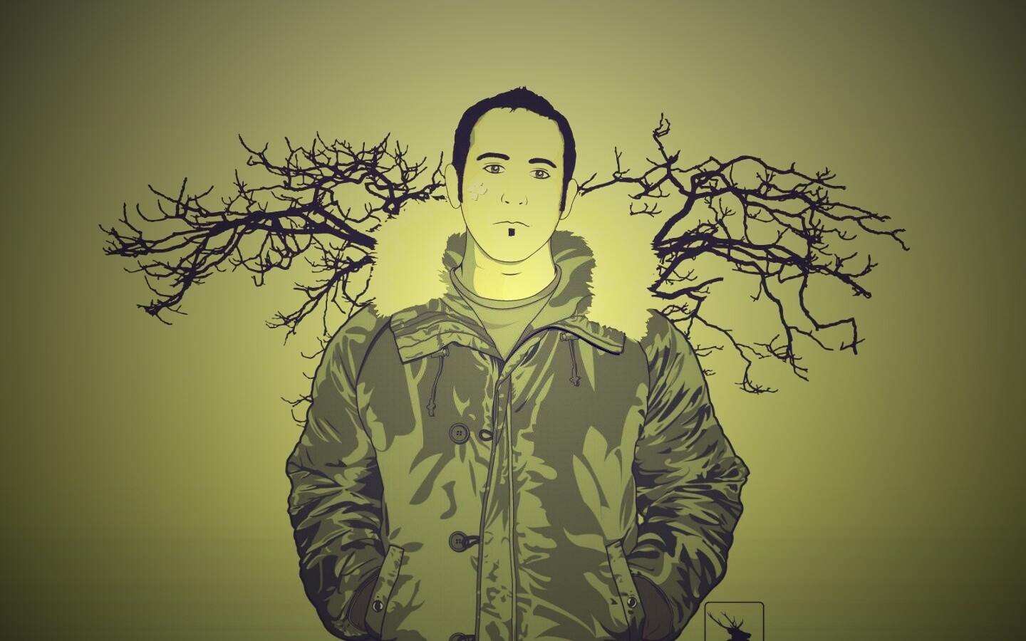 Парень-олень обои