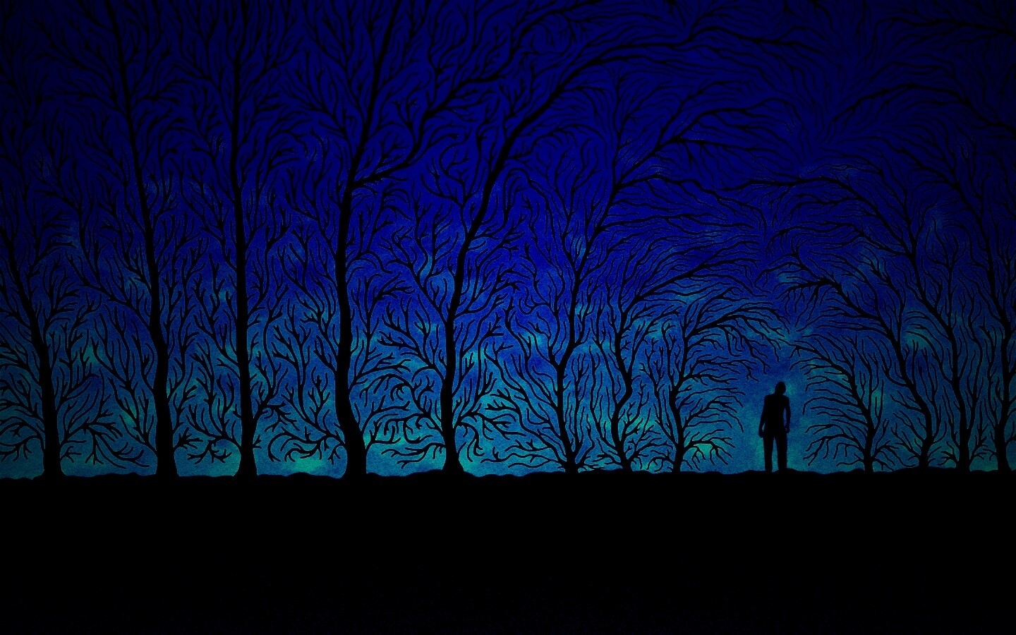 Смыкающиеся деревья обои