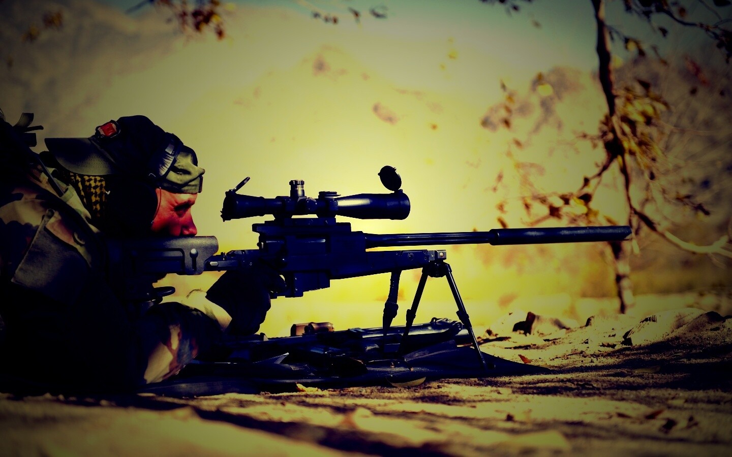 Стрелок в засаде обои