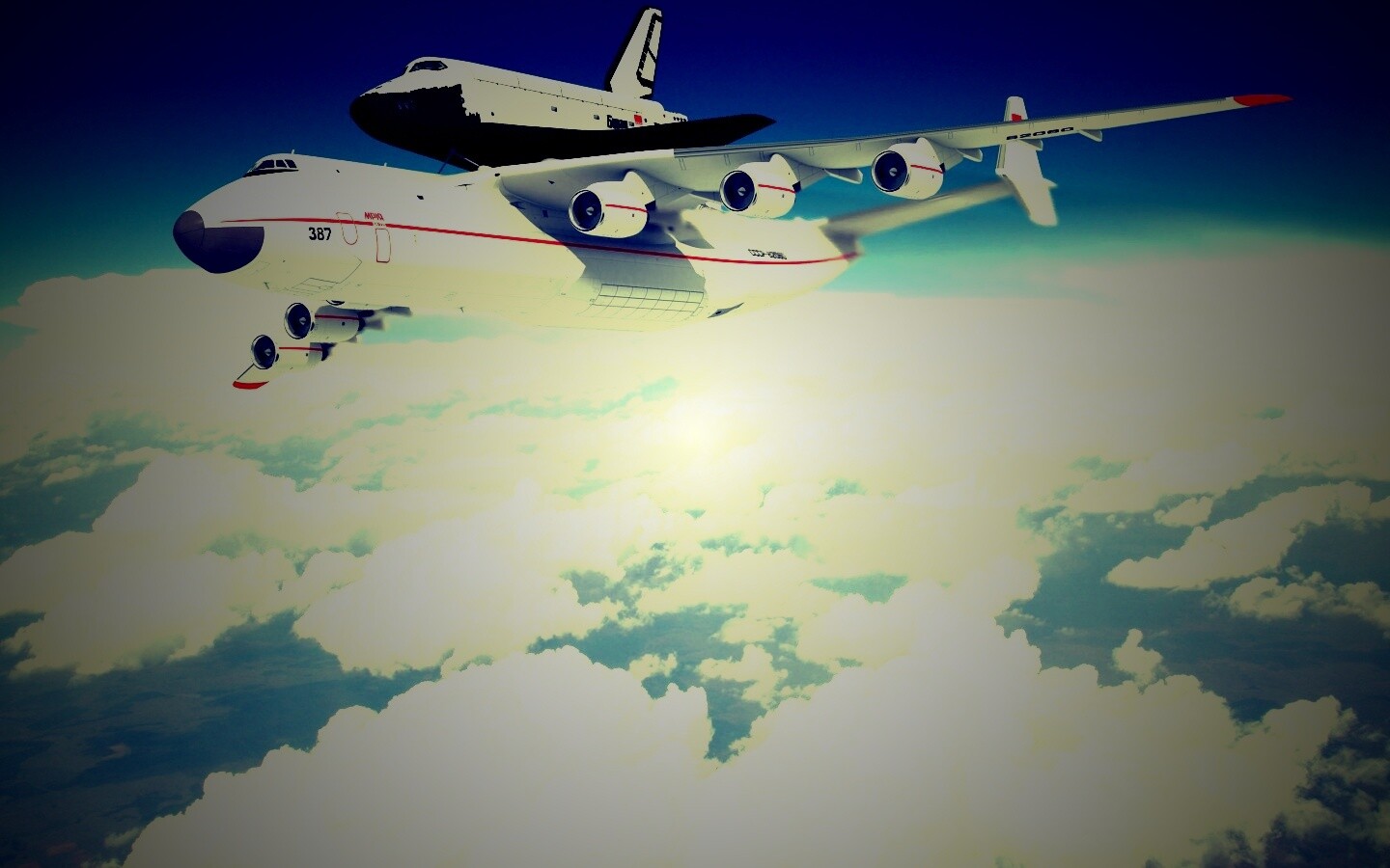 Авиатранспортировка Бурана обои