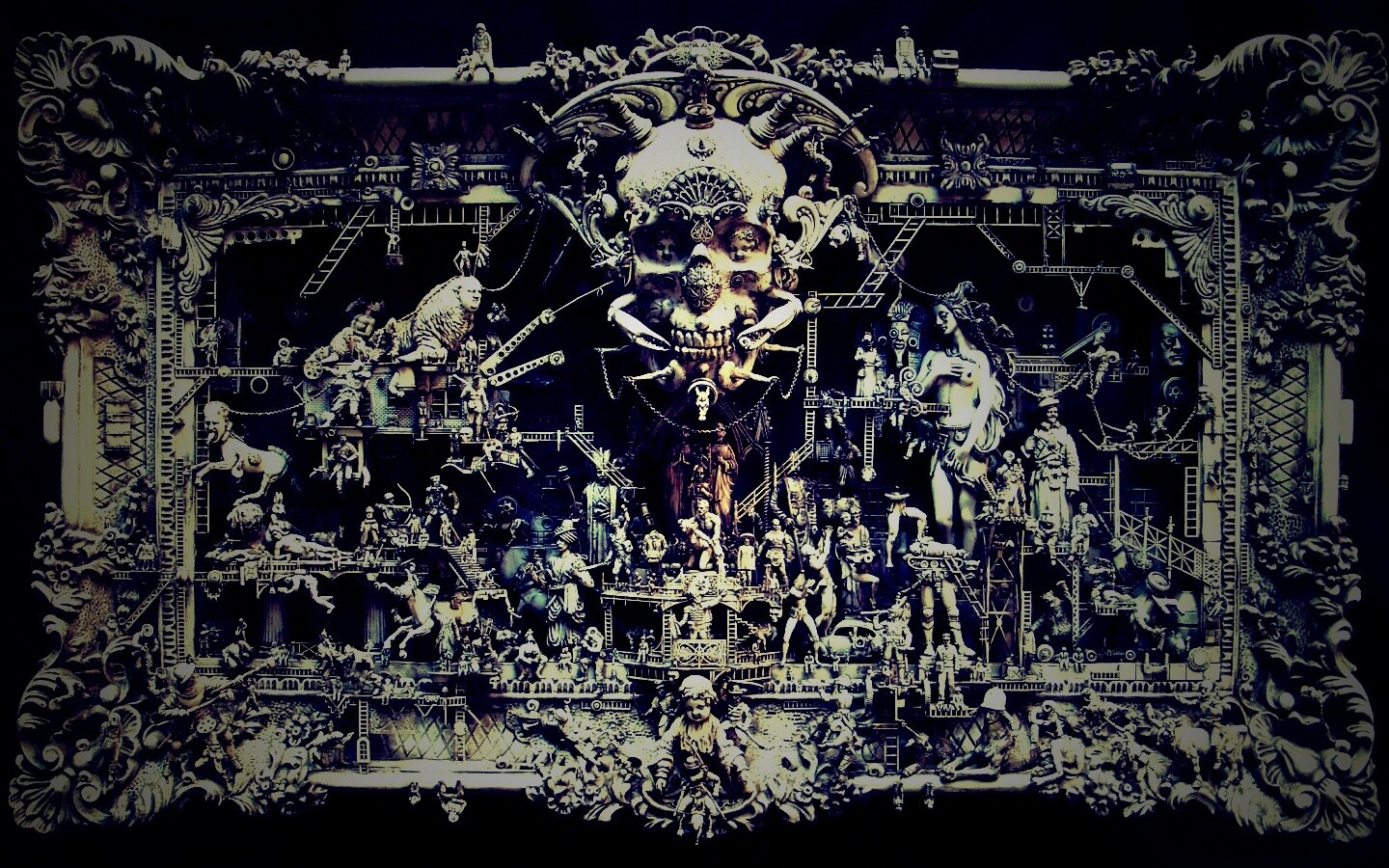 Адская скульптура обои