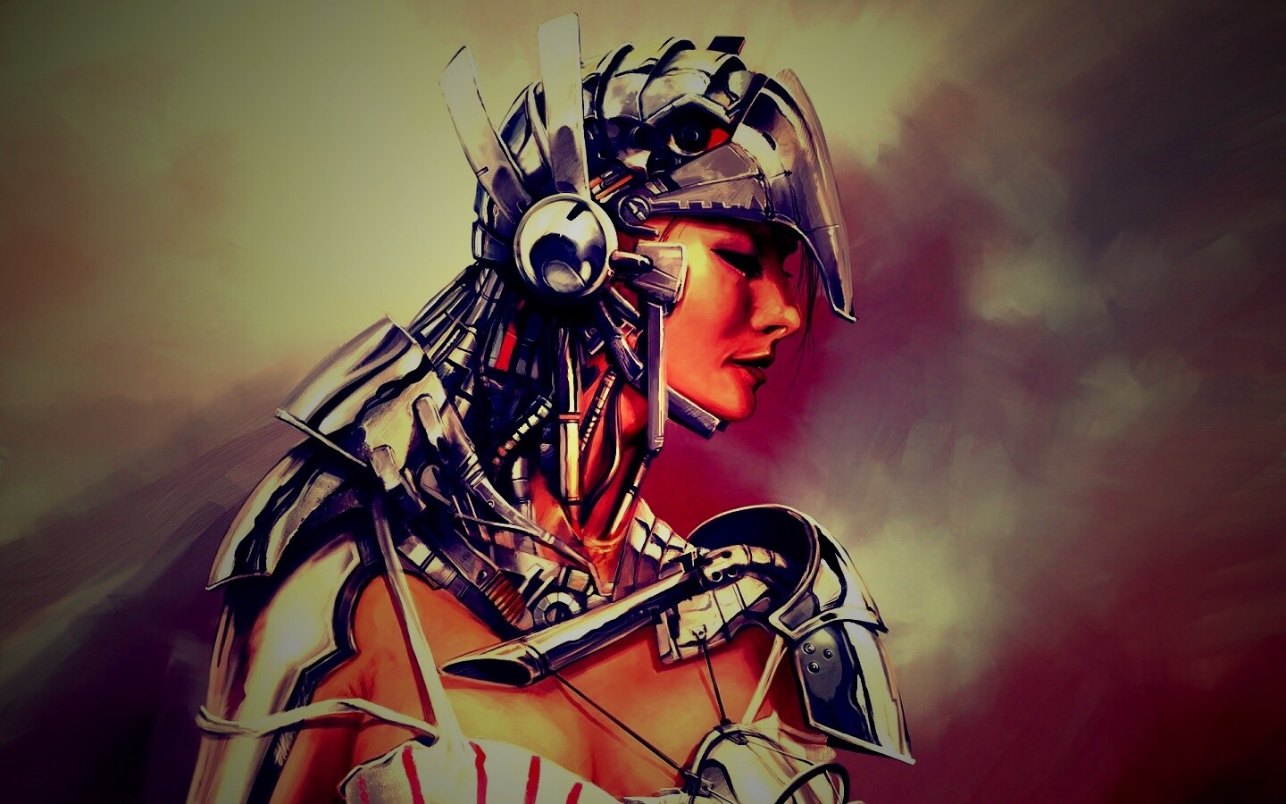 Девушка в силовой броне обои