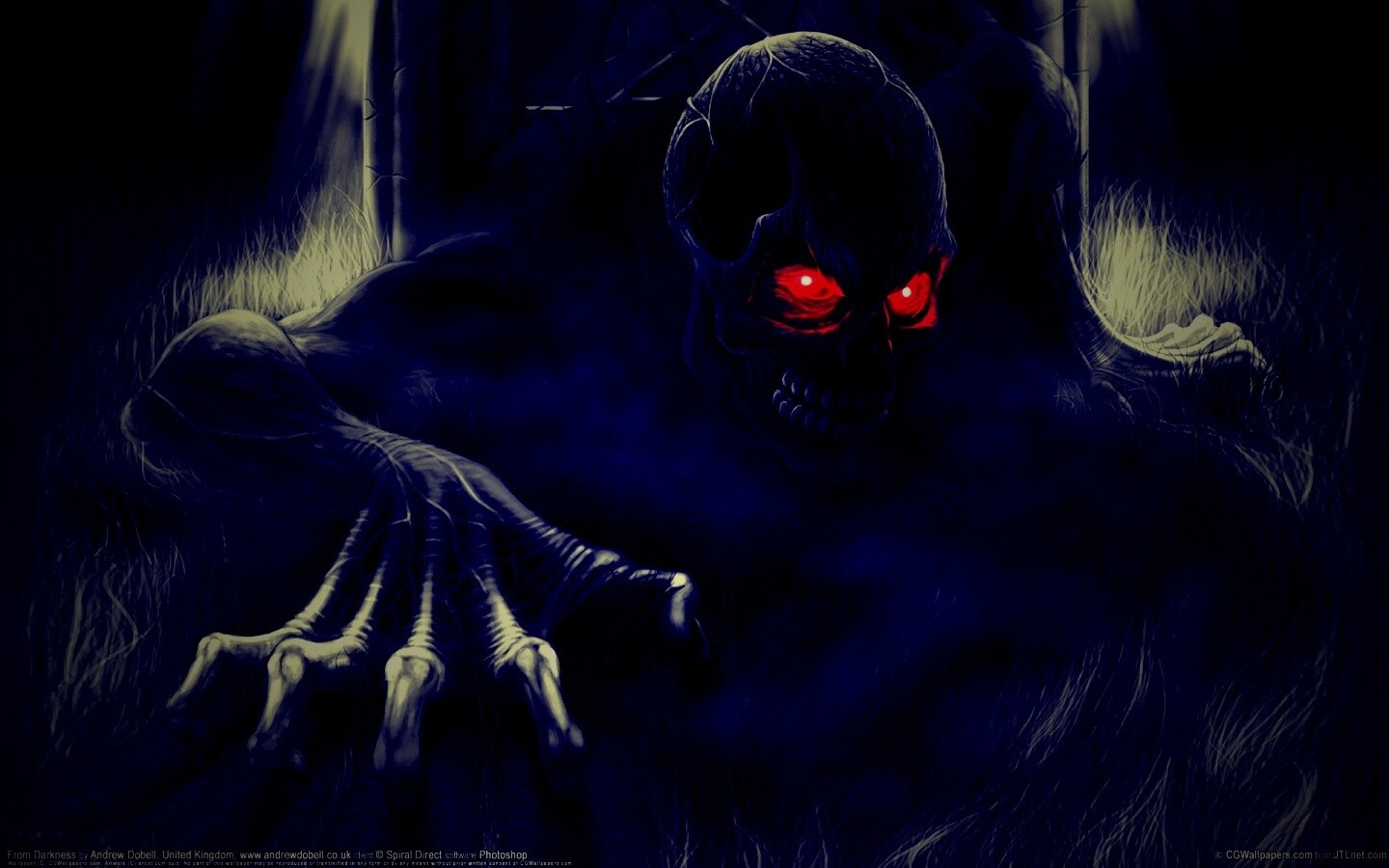 Черный труп вылезает из могилы обои