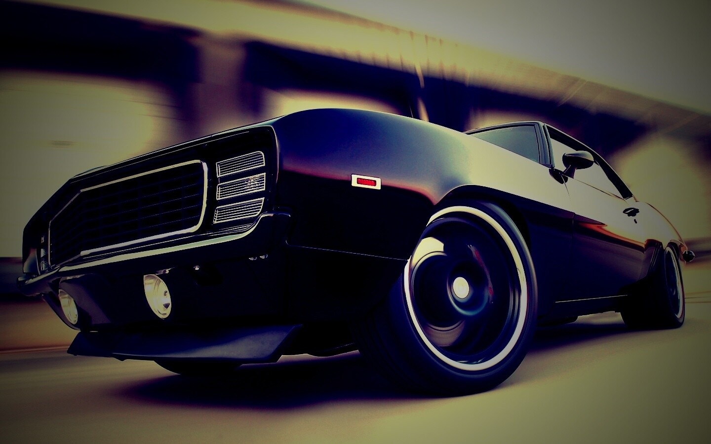 Мускул кар на повороте обои