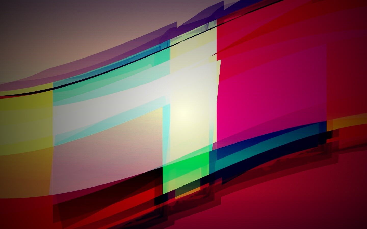 Волна из прозрасных цветных пластин обои