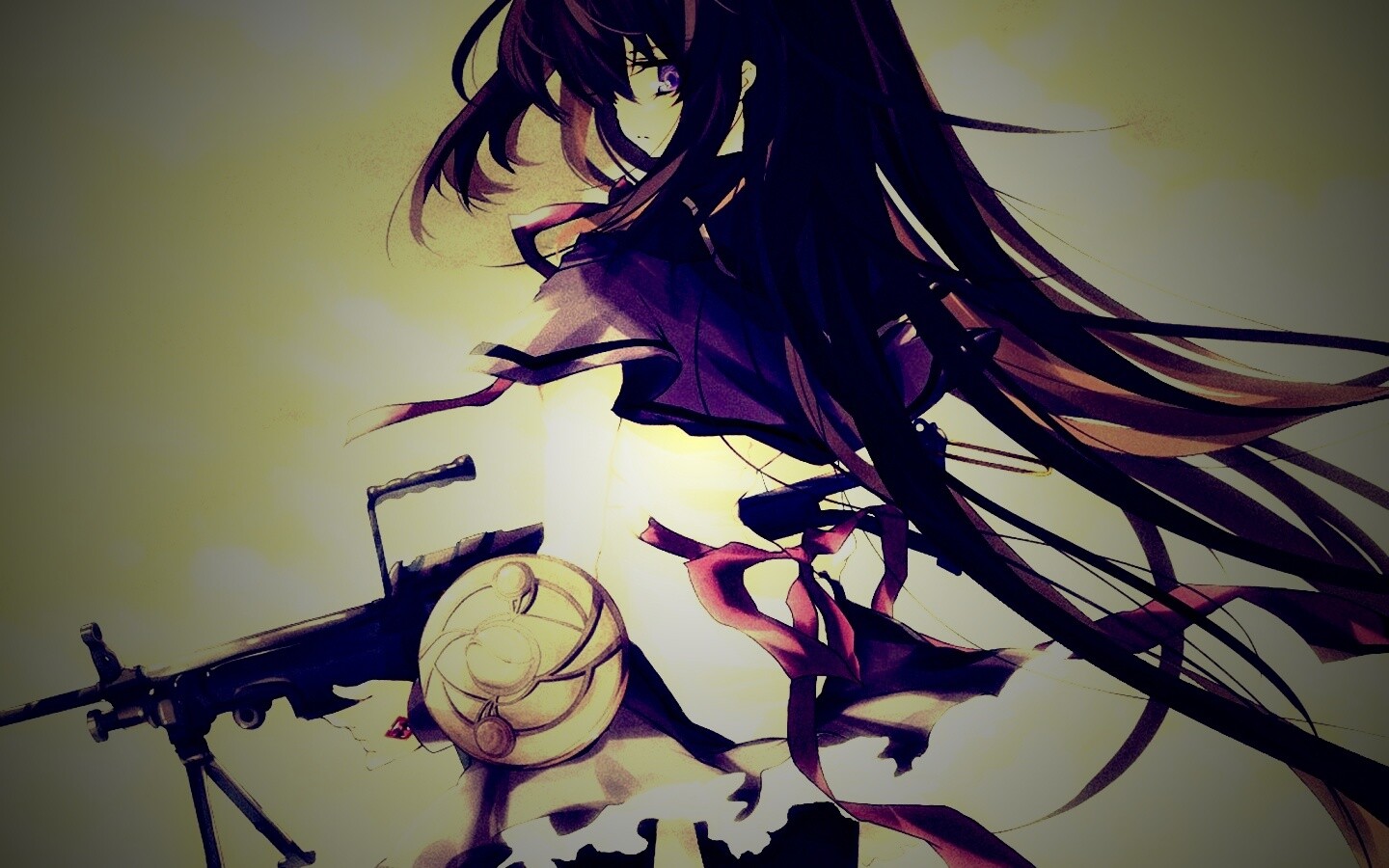 Девушка с автоматом обои