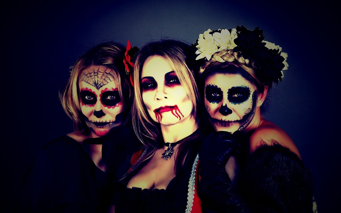 Макияж на хэллоувин обои