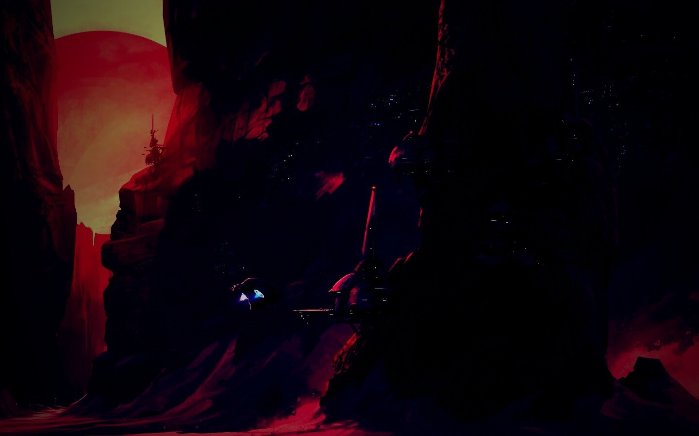 Красные горы обои