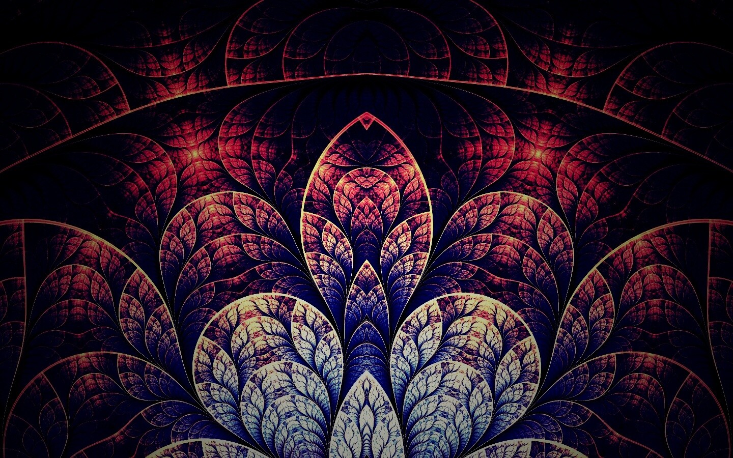 Фрактальные листья обои