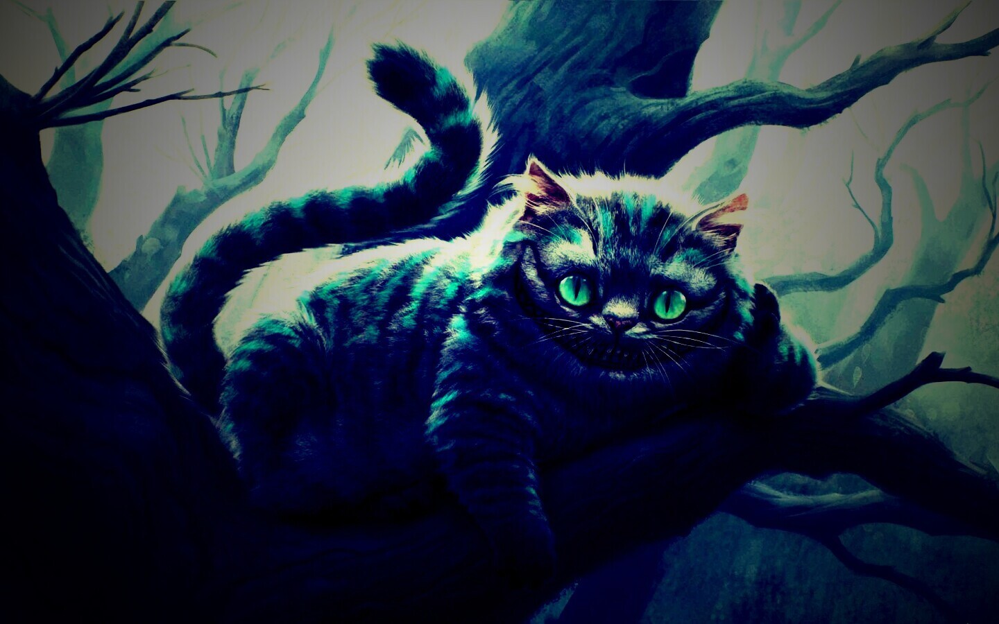 Чеширский кот обои