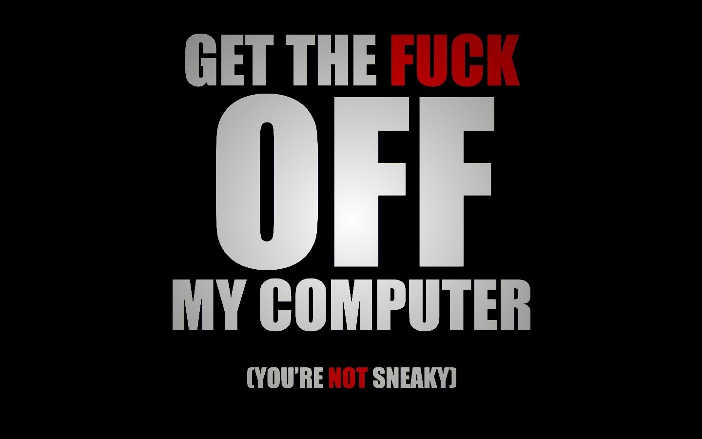 Отвали от моего компа! обои