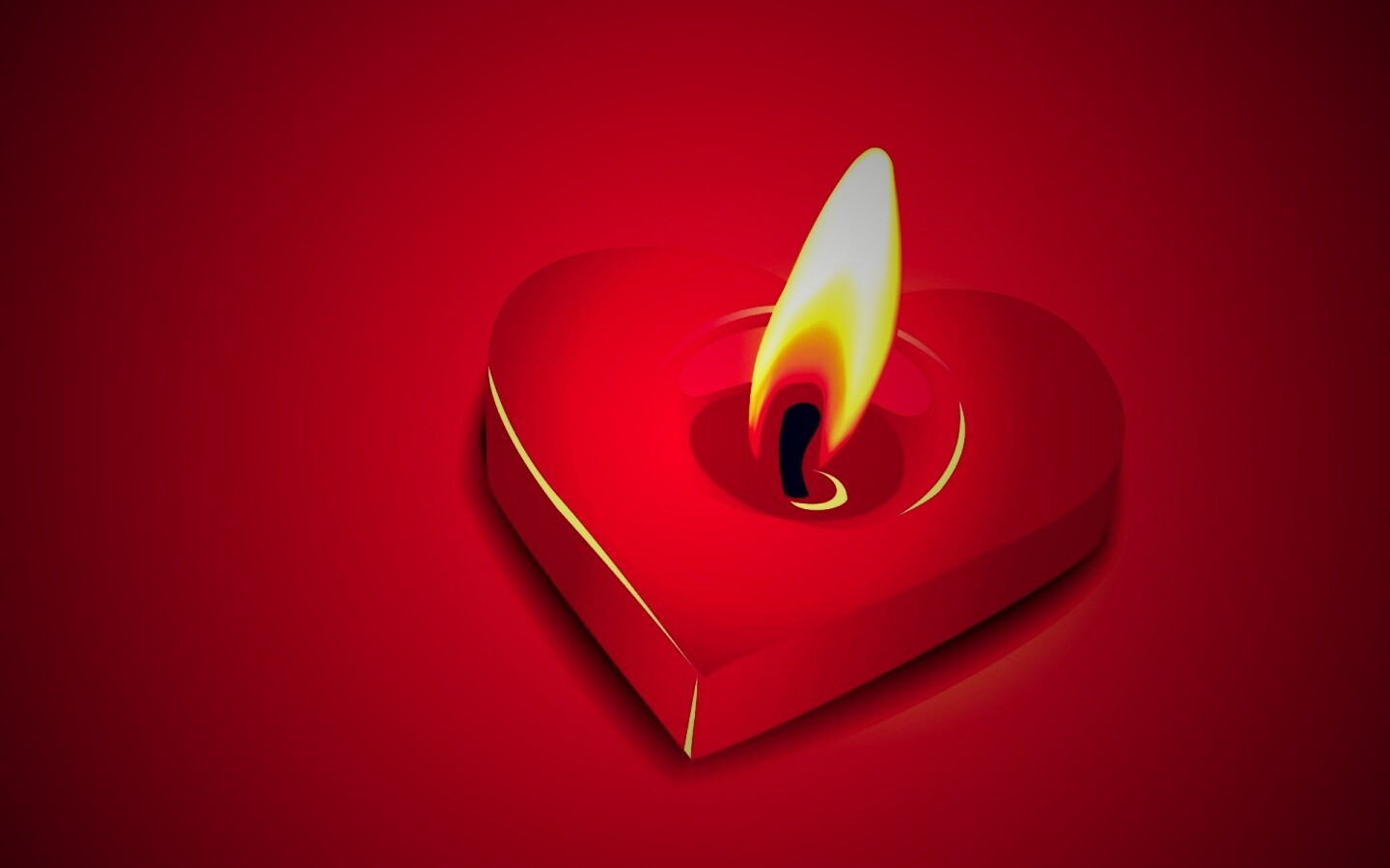 Свеча для Дня всех влюбленных обои