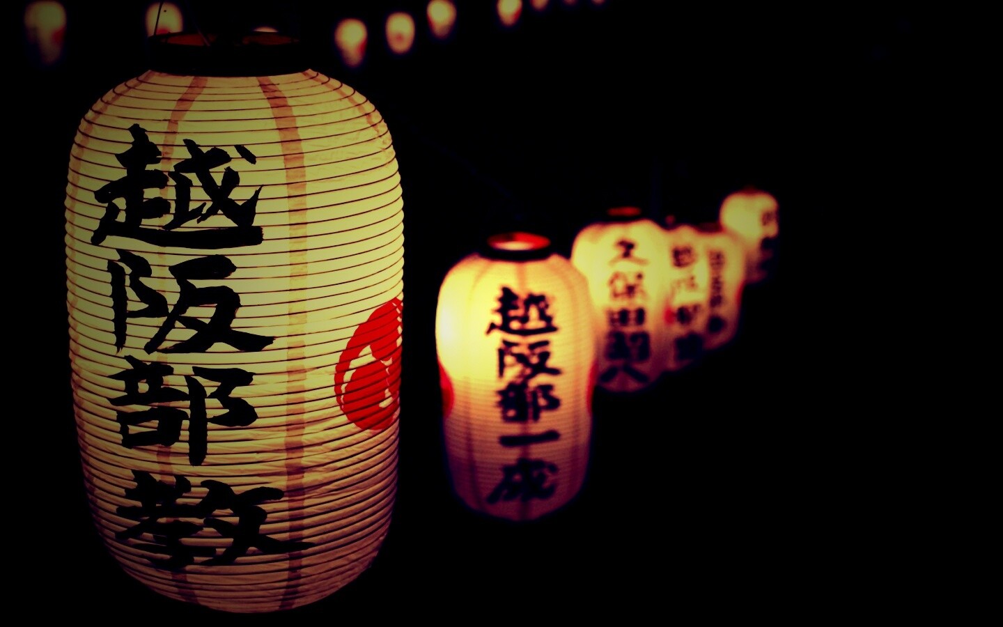 Японские фонарики обои