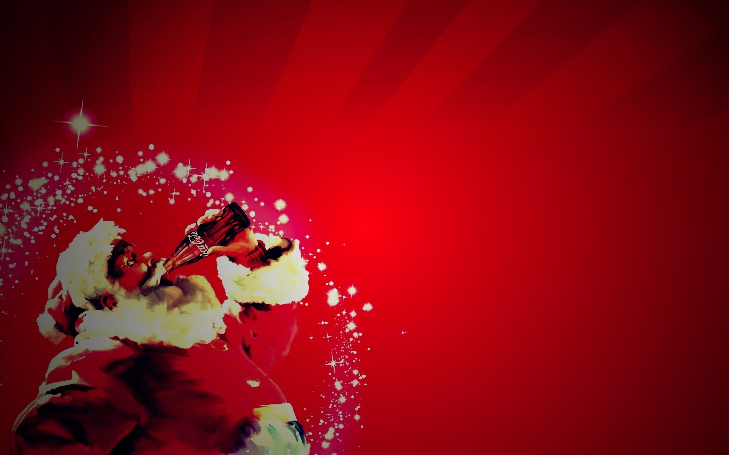 Санта Клаус с кока-колой обои