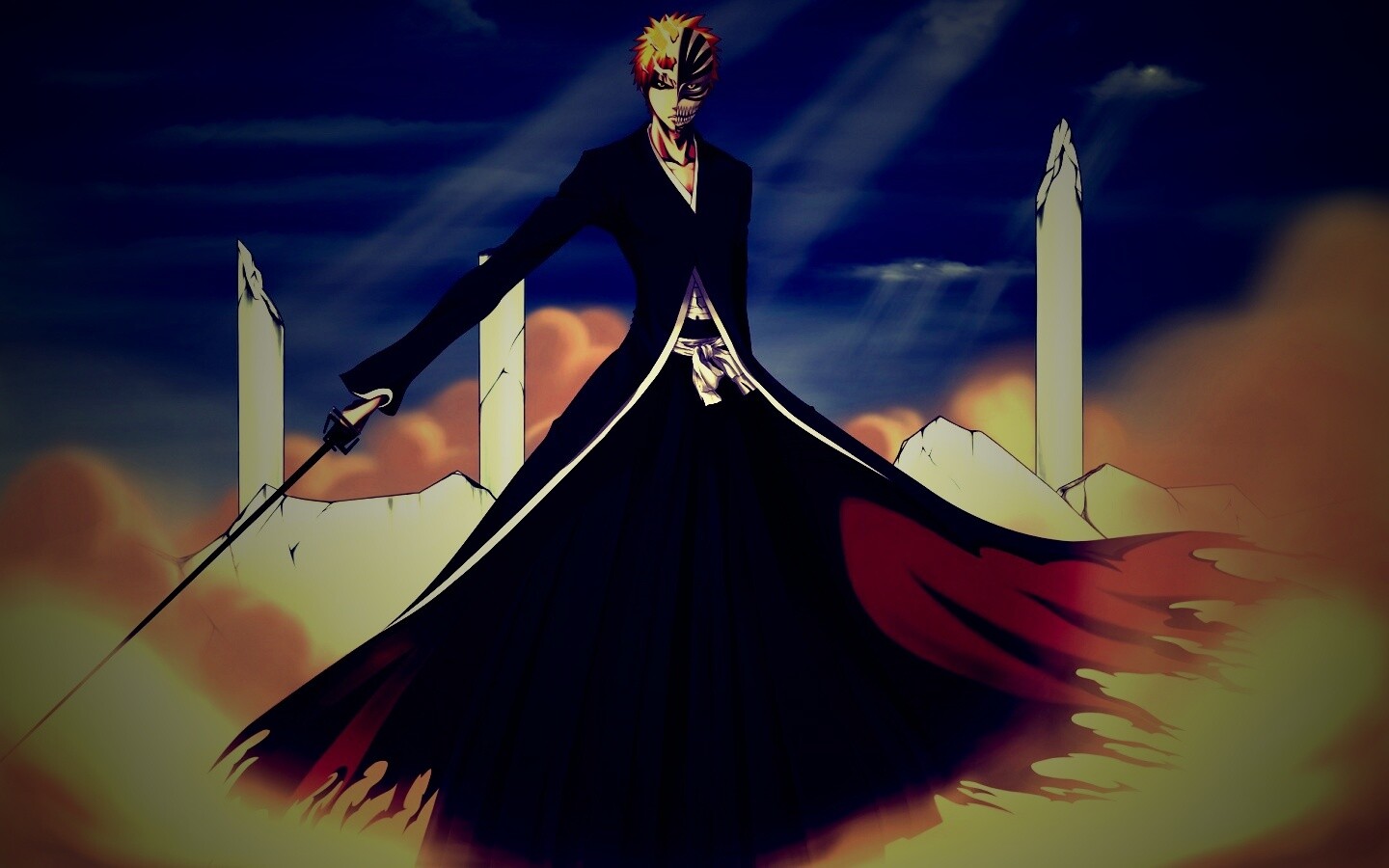 Хичиго в руинах обои