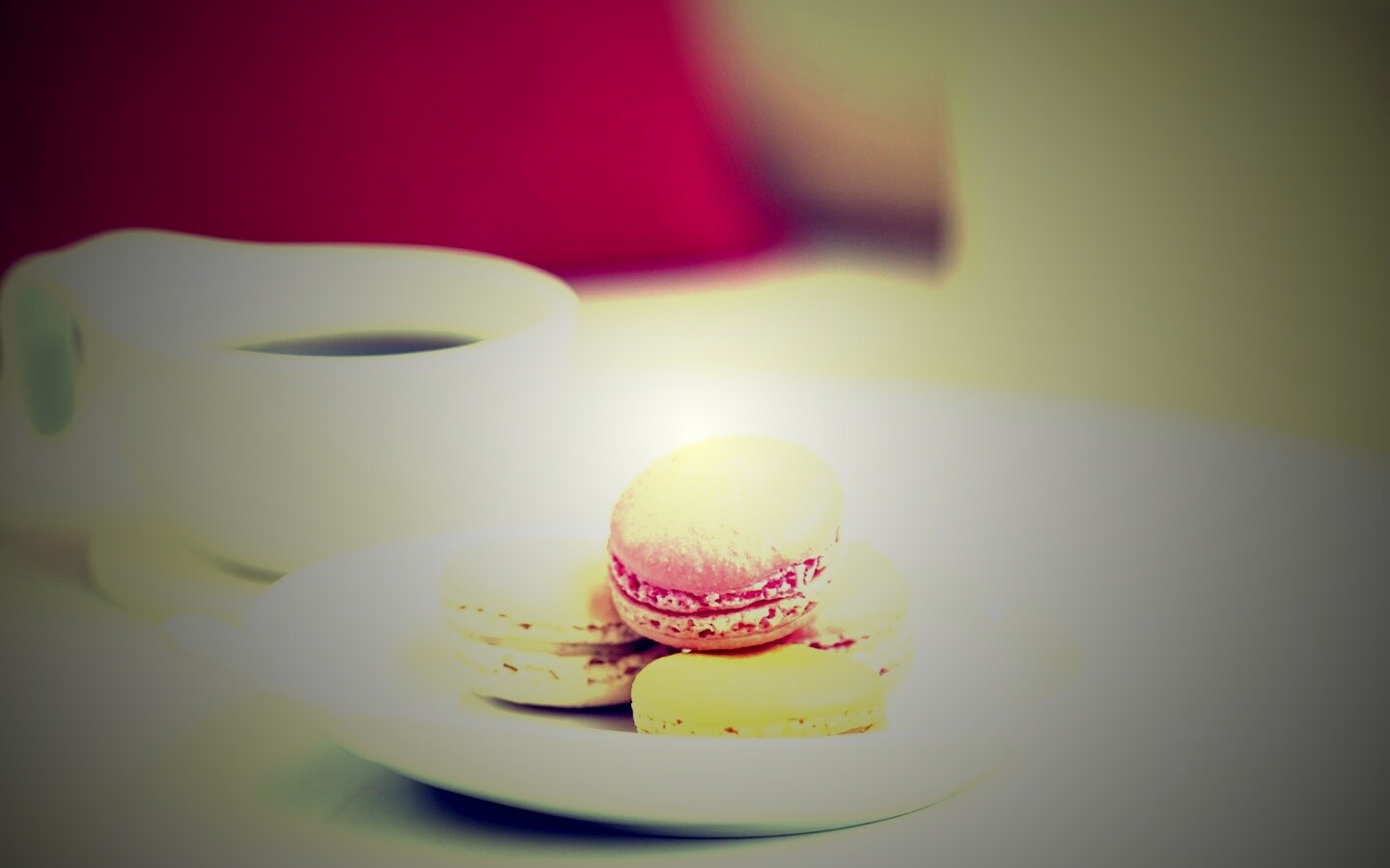 Кофе с пирожным обои