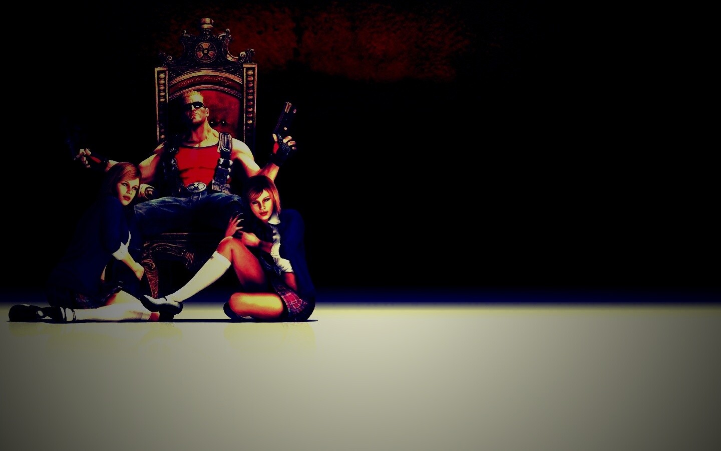 Duke Nukem на троне обои