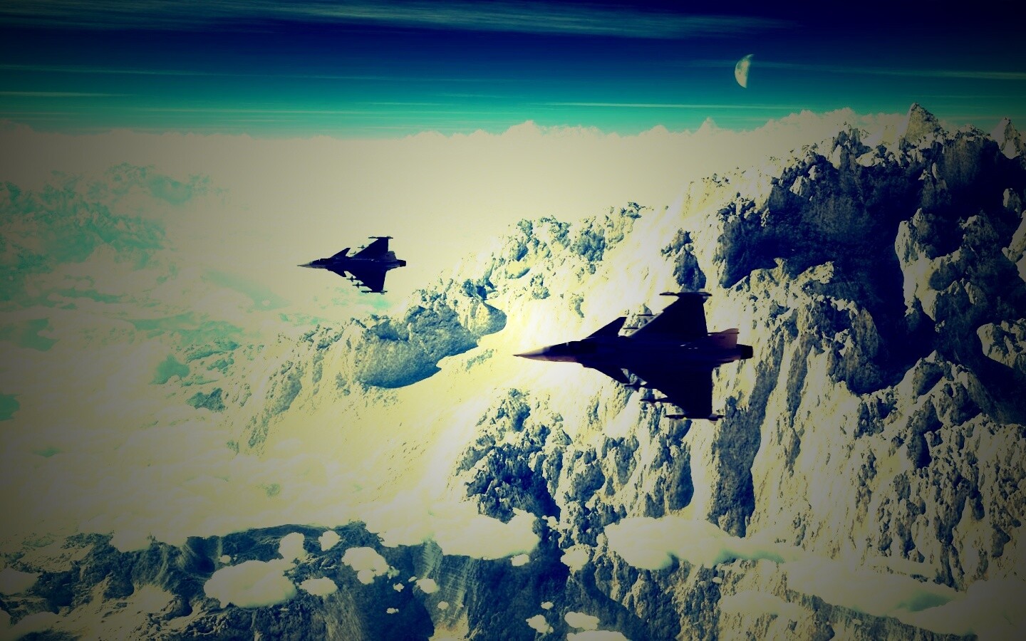 Самолёты в горах обои