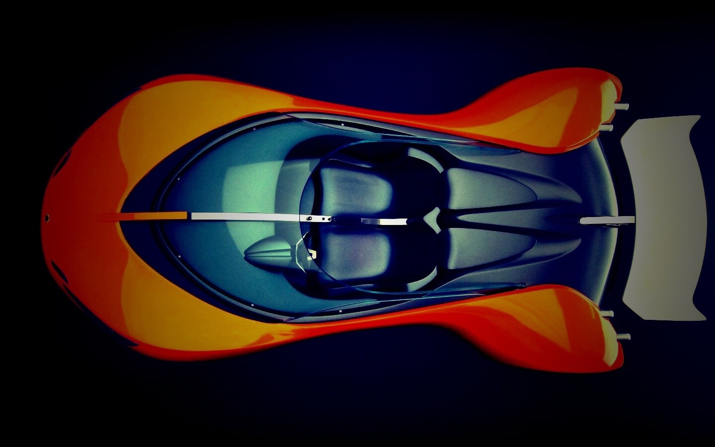 Оранжевый спорткар обои