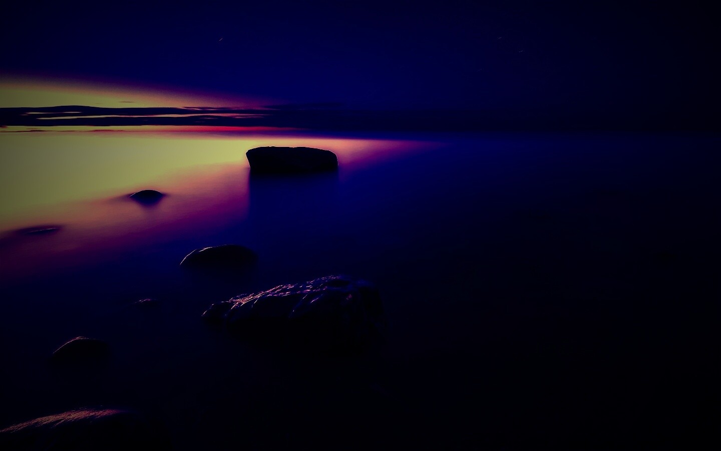 Камни в тумане обои