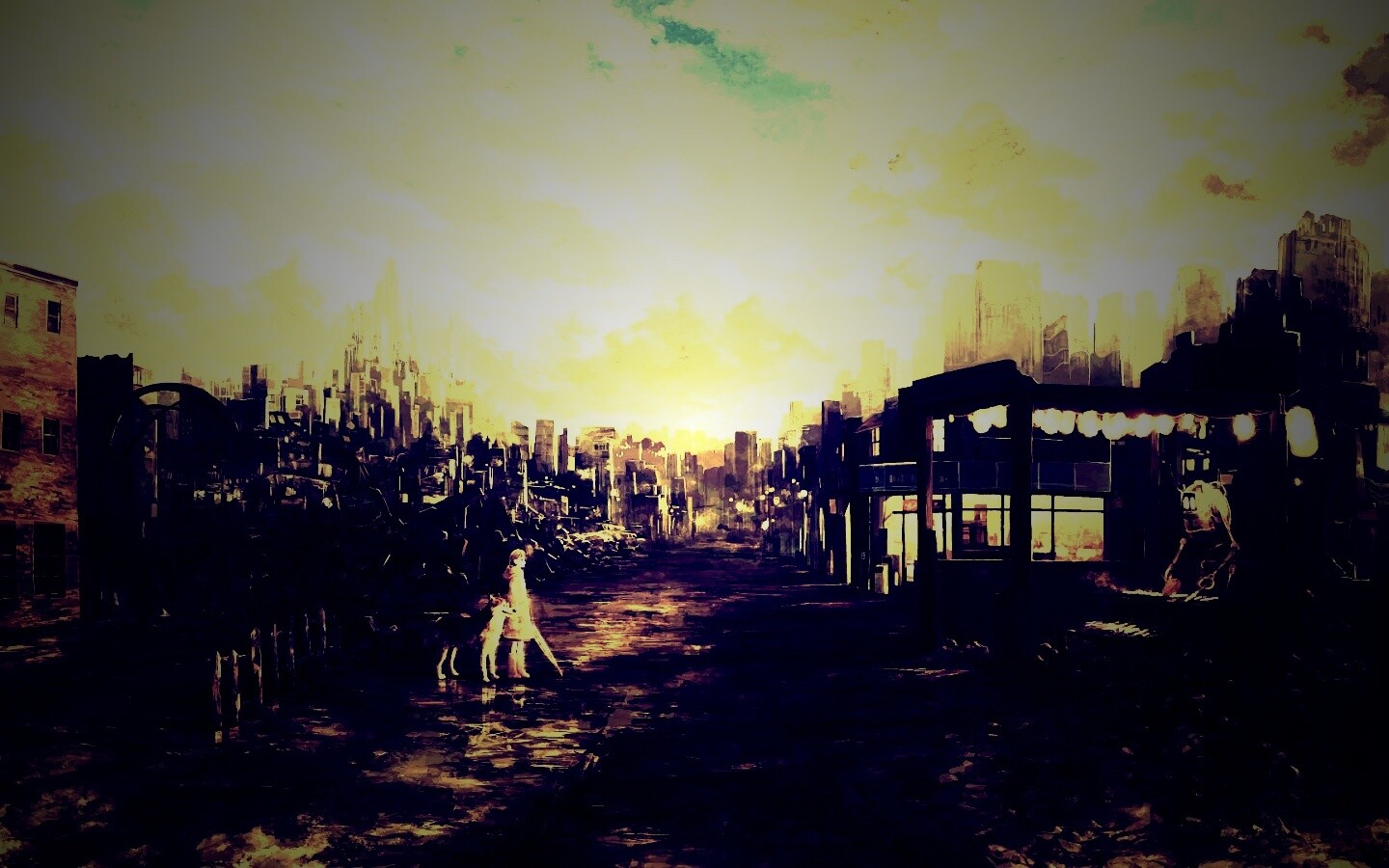 Девушка с собакой обои