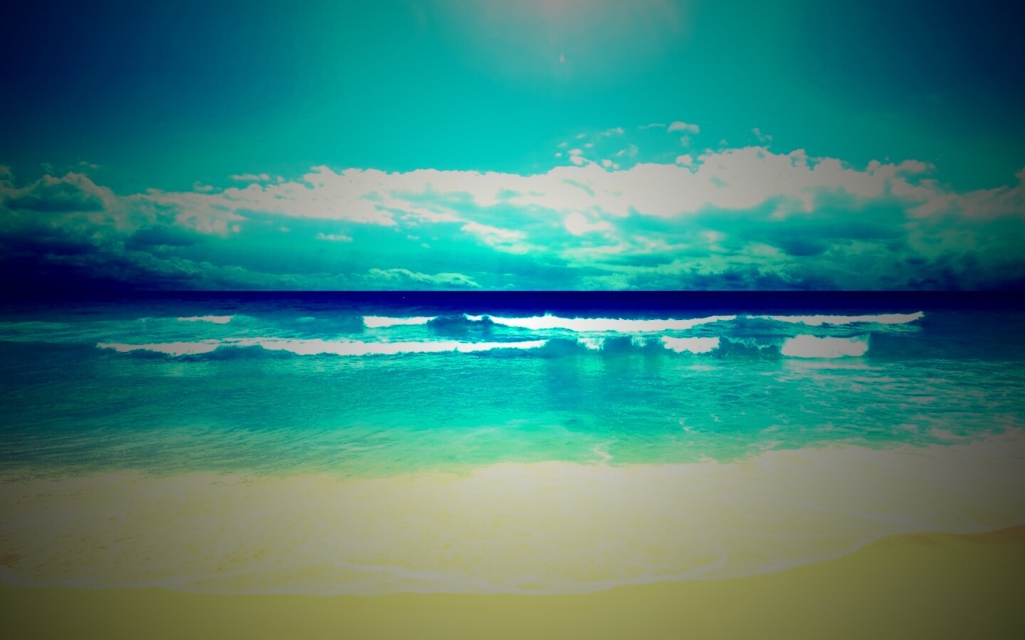 Потрясающий вид на морской пляж обои