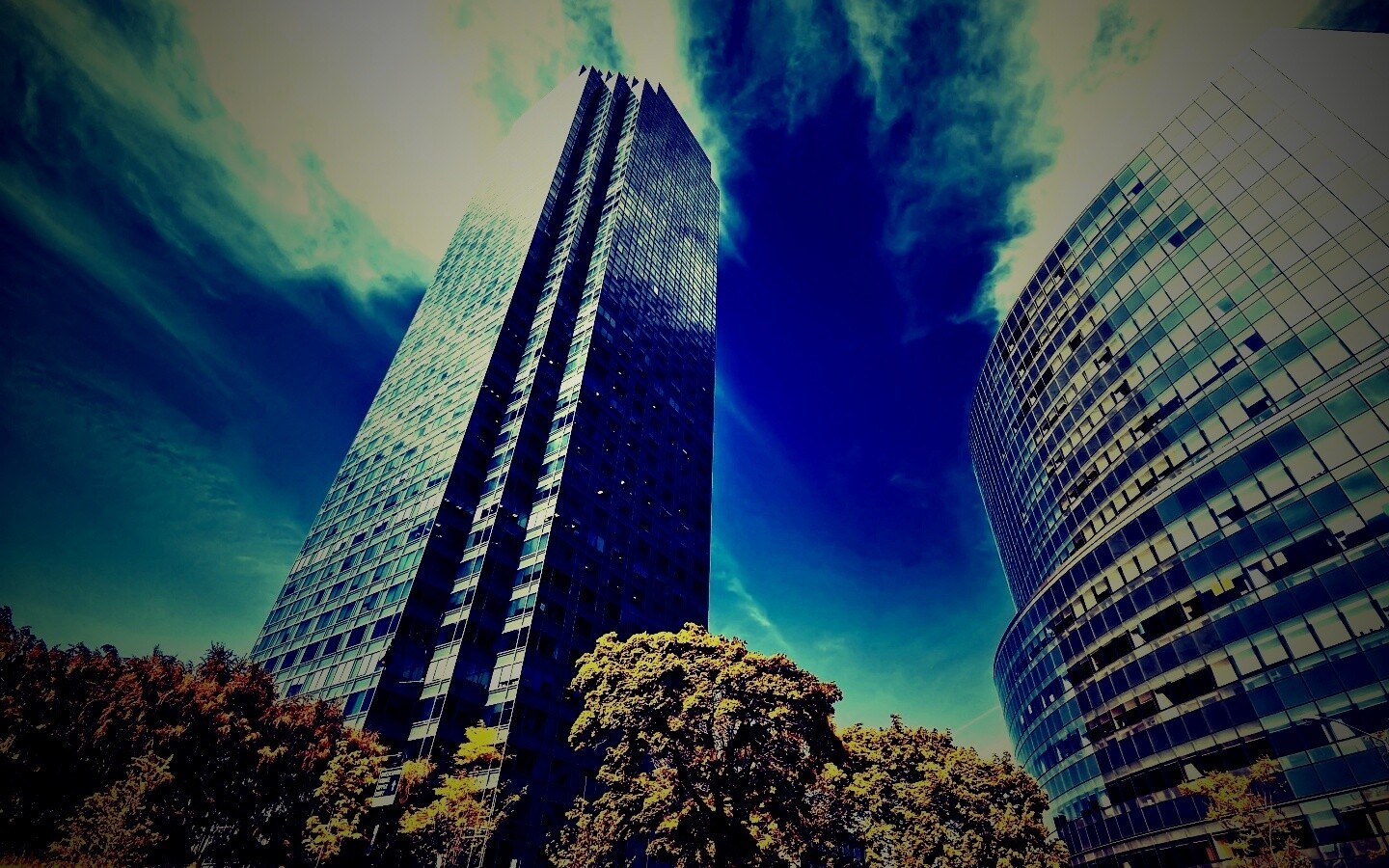 Осязательный Нью-Йорк с большими домами обои