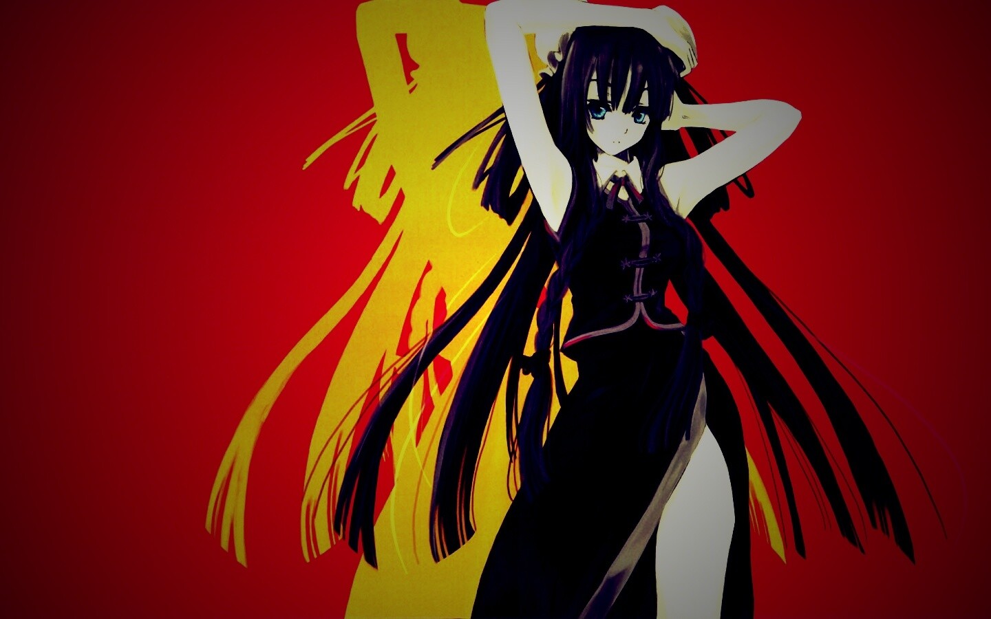 Девушка в чёрном обои