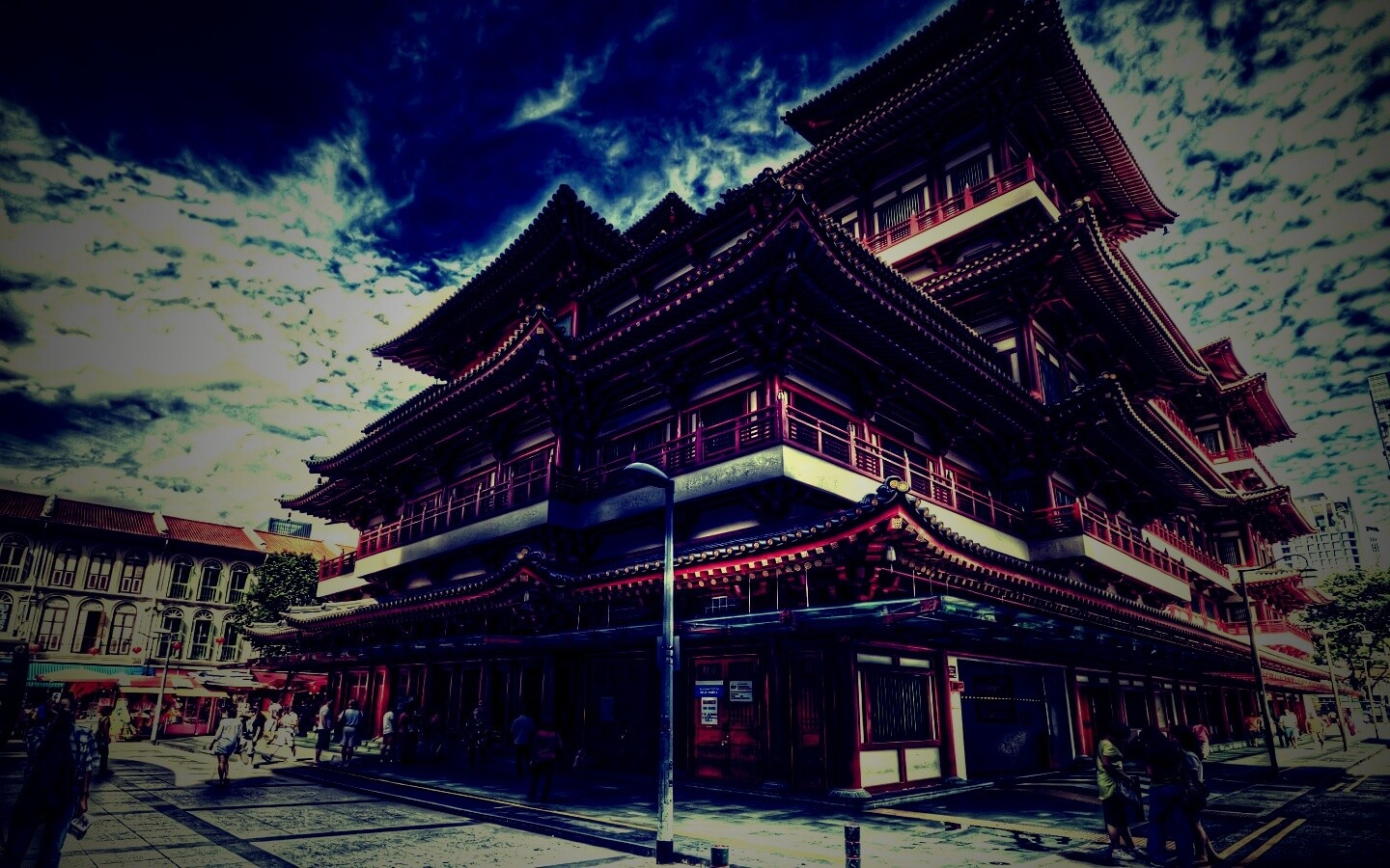 Храм в Сингапуре обои