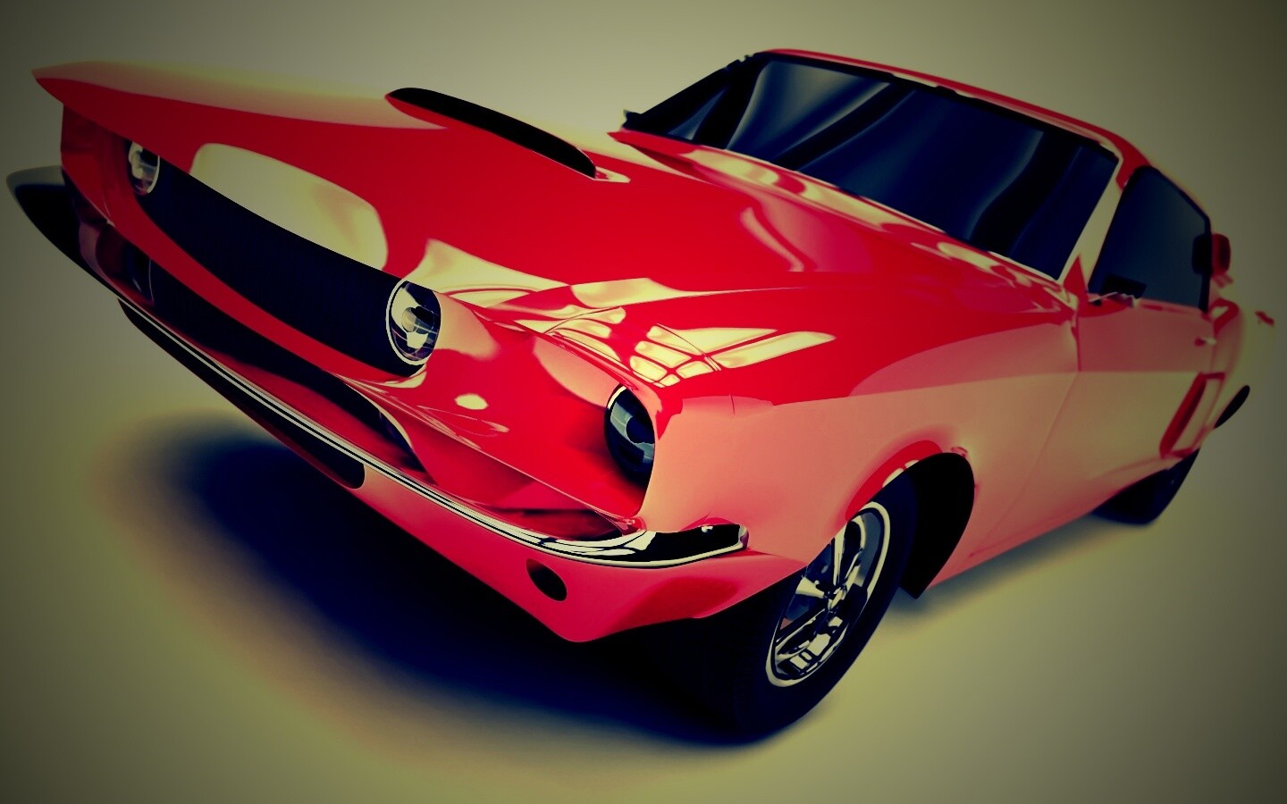 Красный ретро автомобиль обои