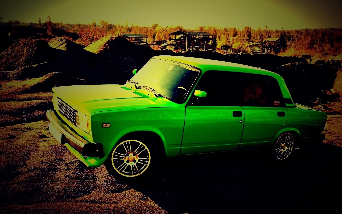 Кислотные жигули обои