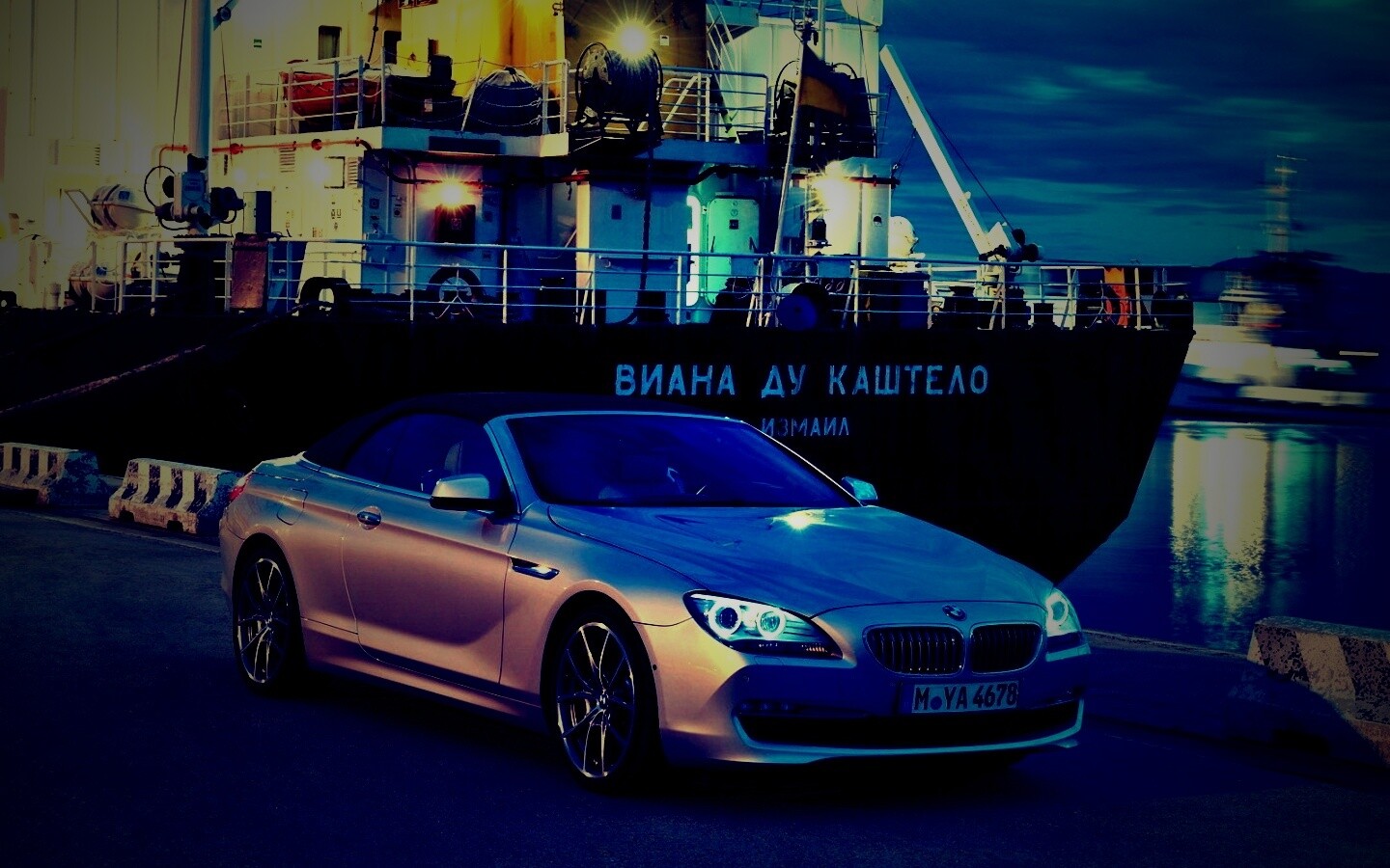 BMW 6 в порту обои