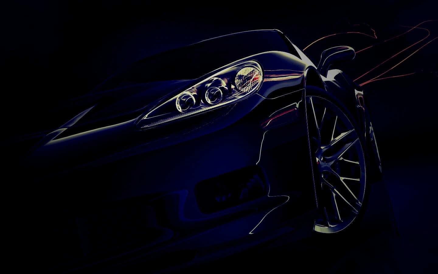 Чёрное авто обои