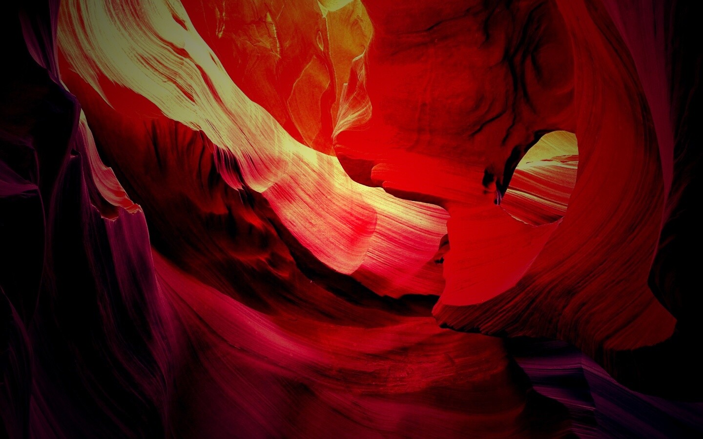 Оранжевая пещера обои