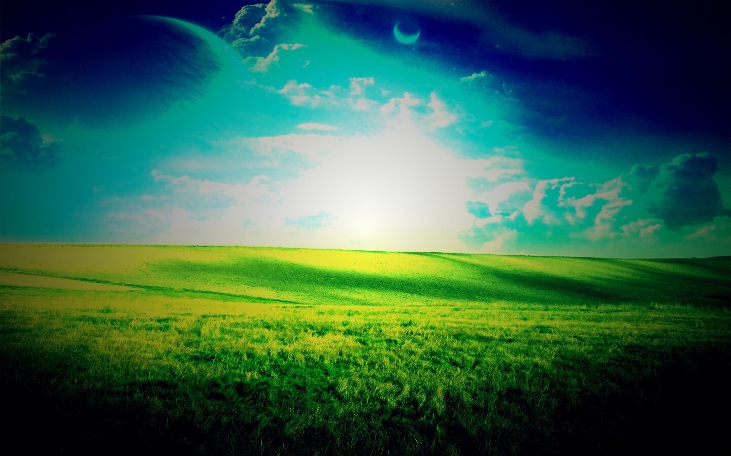 Луг на другой планете обои