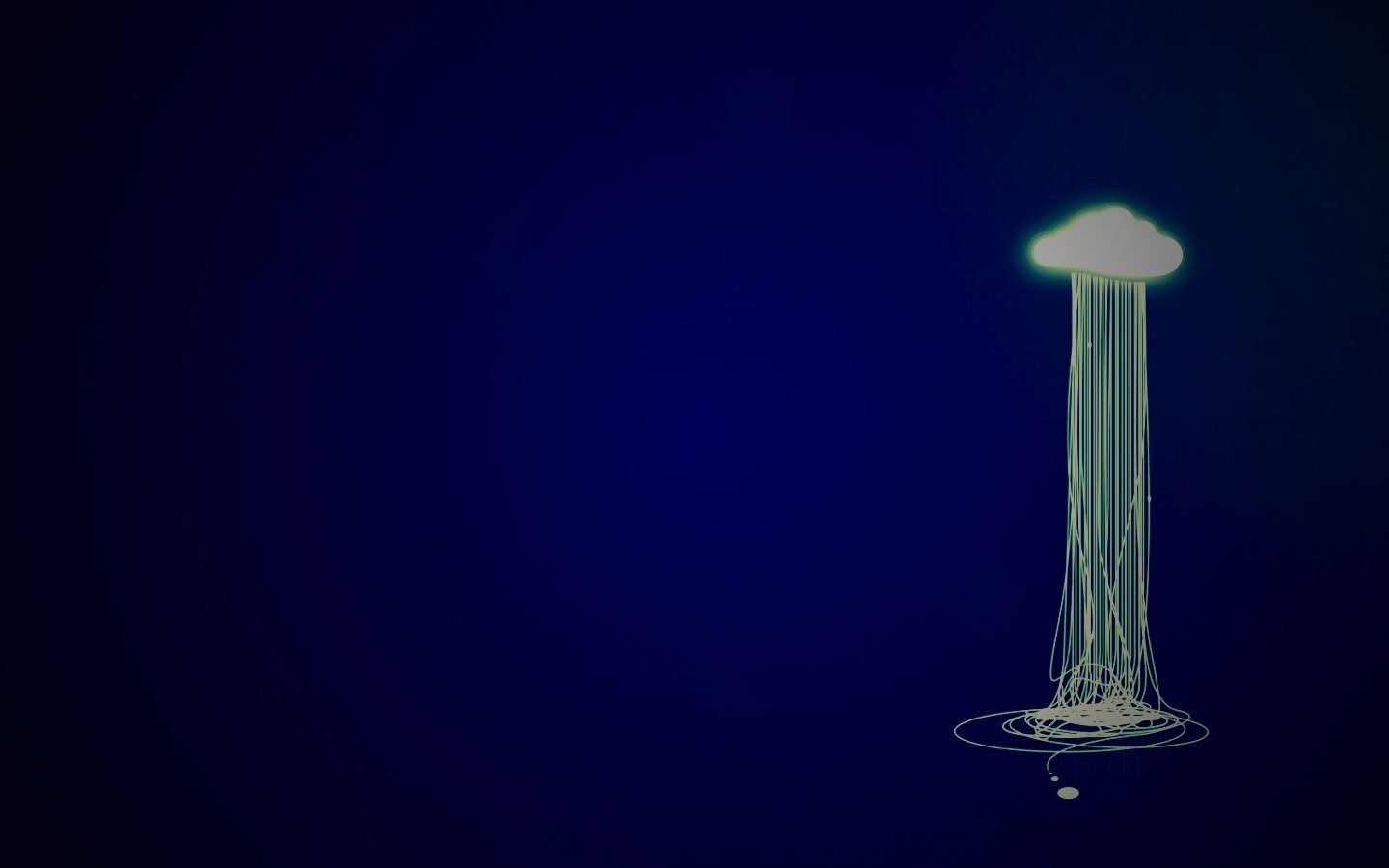 Тучка изливается нитями обои