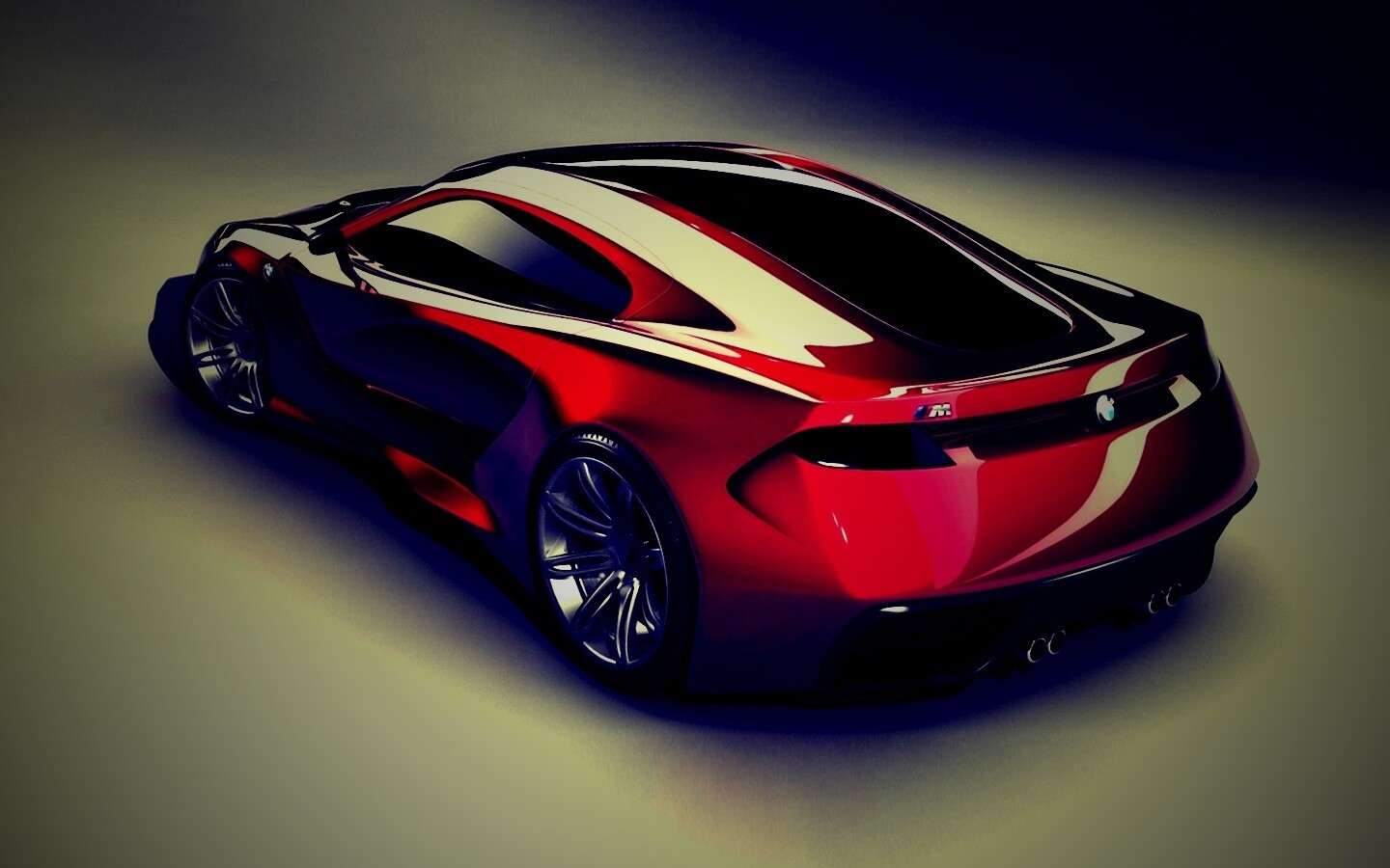 Красный концепт BMW обои