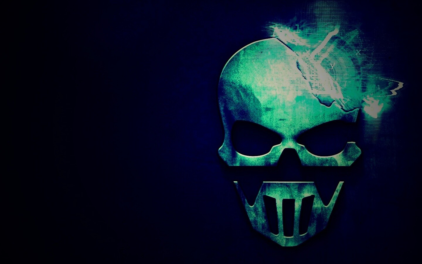 Контур стального черепа обои