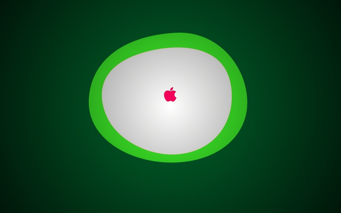 Apple в белом круге обои