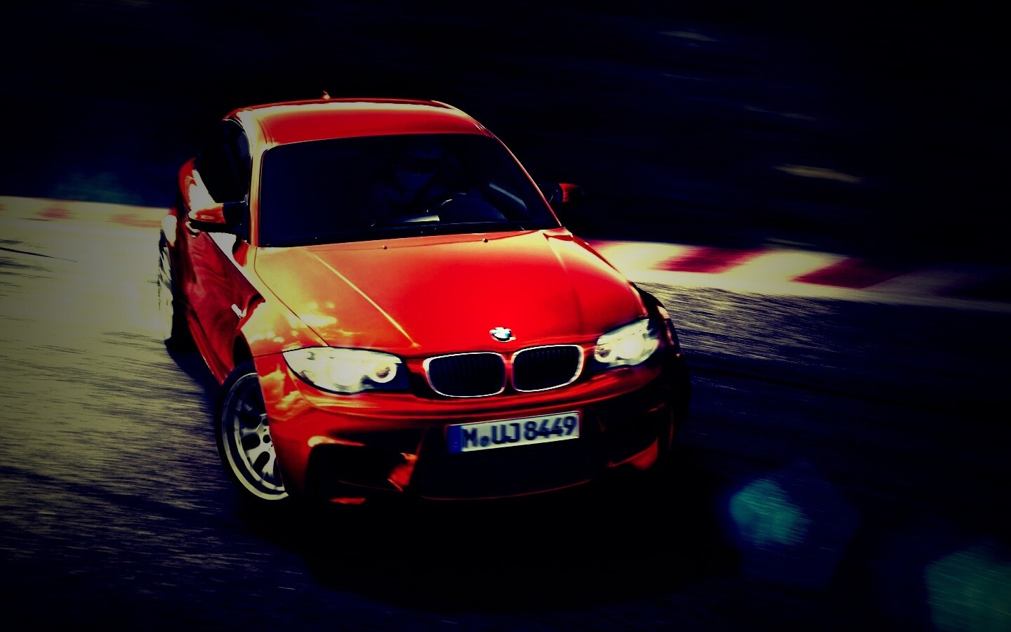 BMW M1 в заносе на треке обои