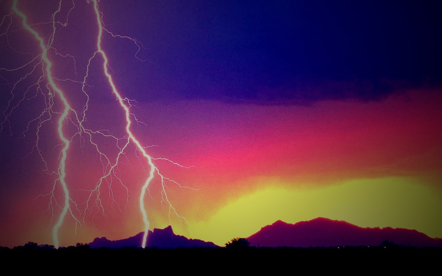 Двойная молния обои