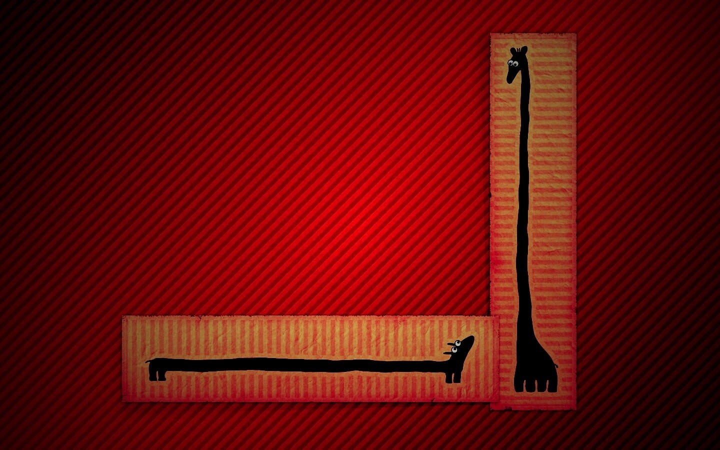 Жираф и такса обои